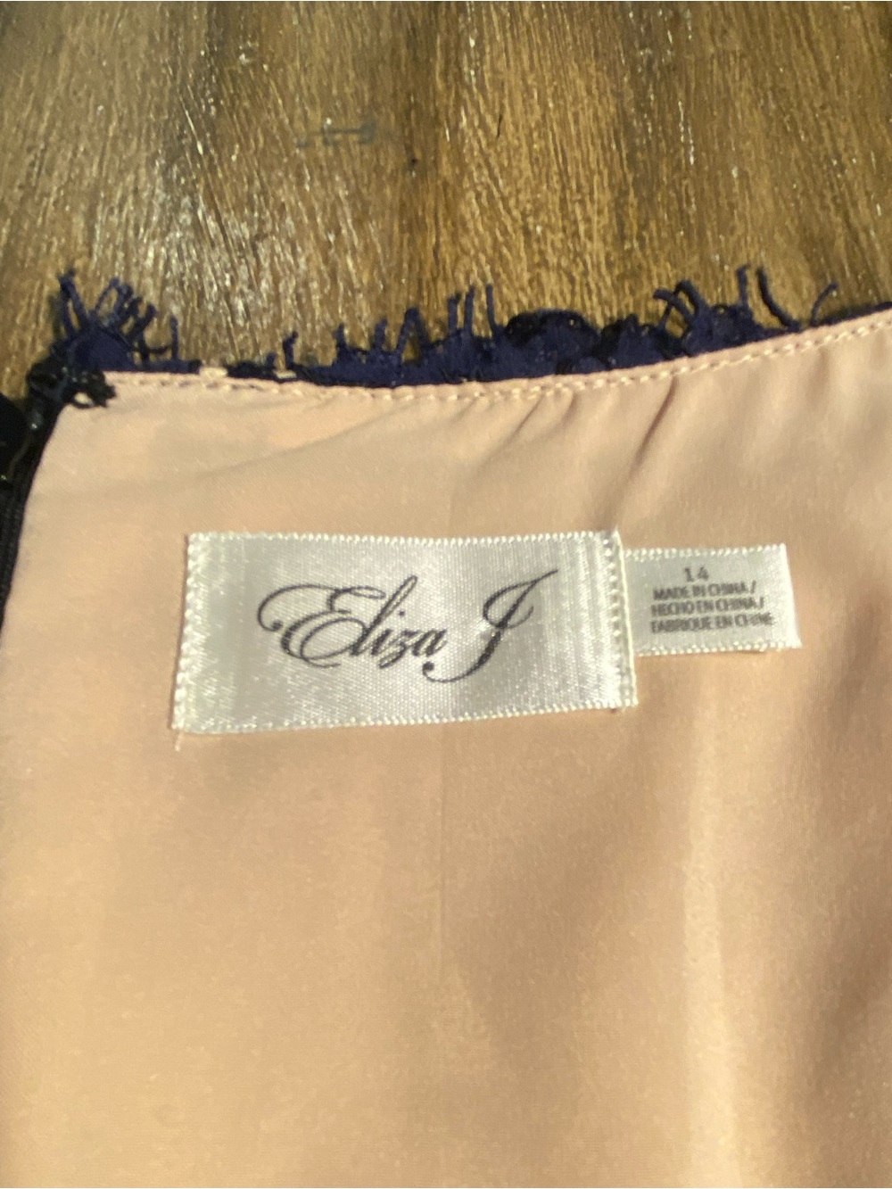 Eliza J Navy Blue Lace Dress Size 14 NWT - Picture 6 of 15